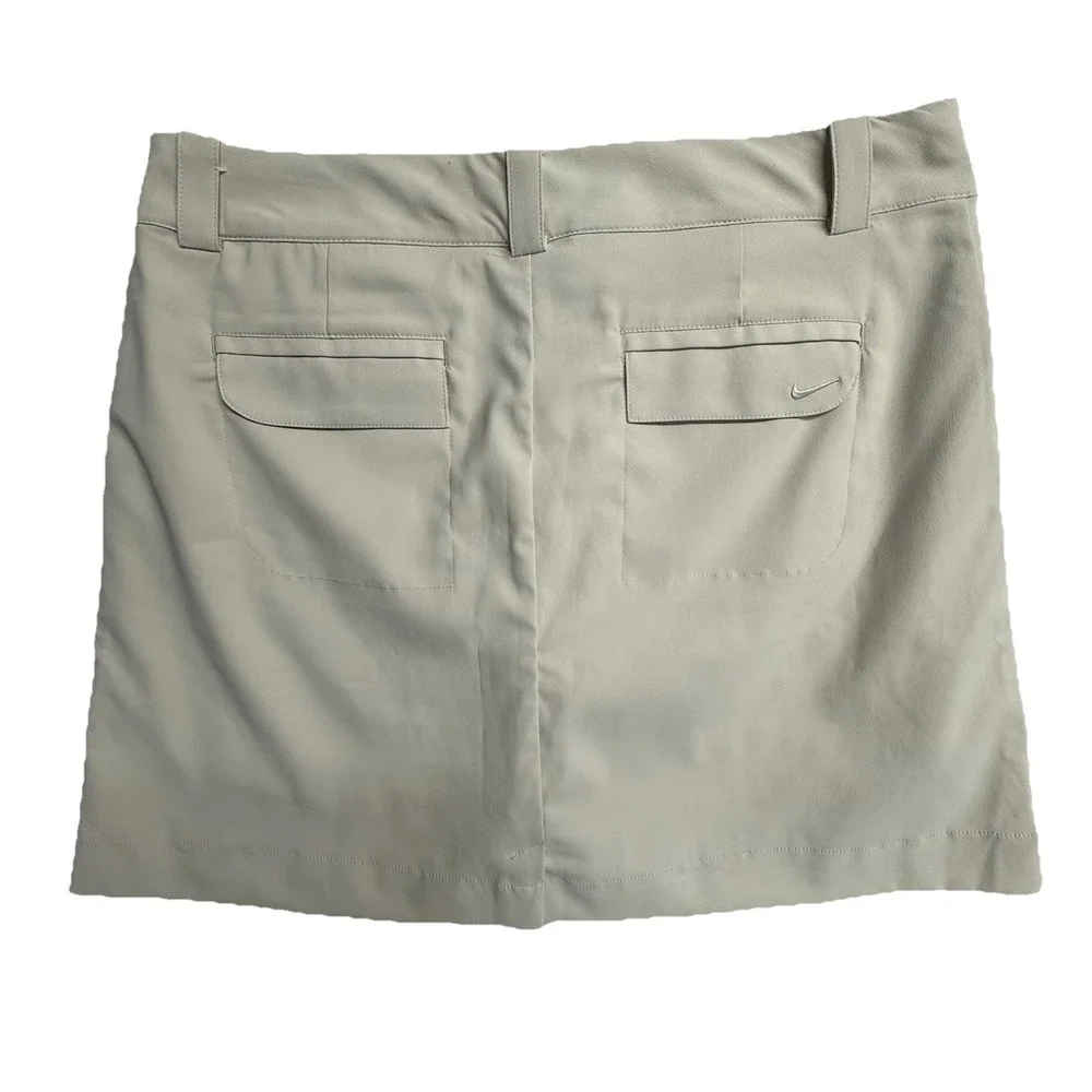 Nike Golf Skort Womens 10 Khaki Dri Fit Stretch Athletic Tennis Skirt - Picture 2 of 11